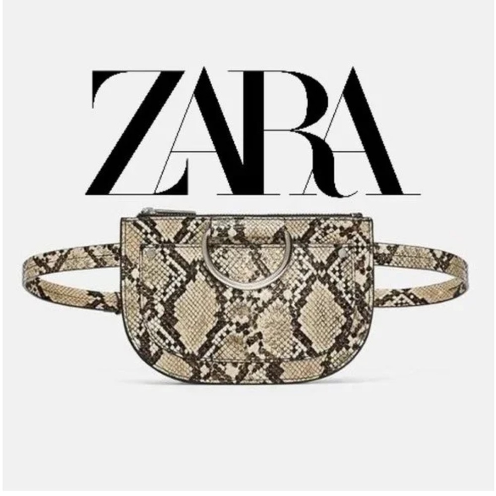 Zara Trafaluc Snake Print Belt Bag Fanny Pack Bumbag